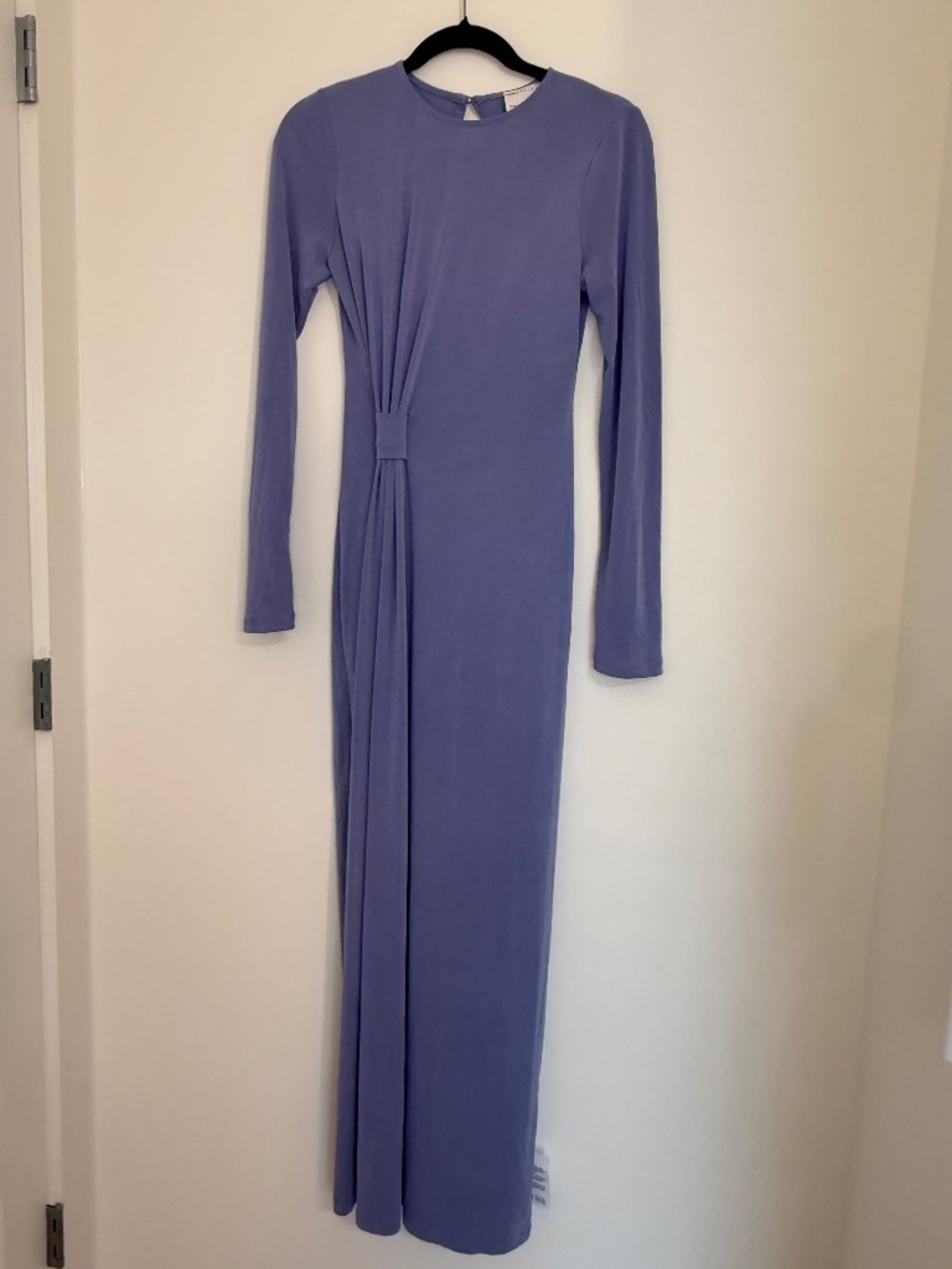 Asos Design NWT Periwinkle Blue Maxi Modal Dress Size 4 Soft Long Sleeve Minimal